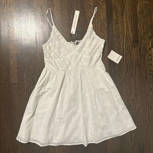 Mustard Seed White Textured Dress